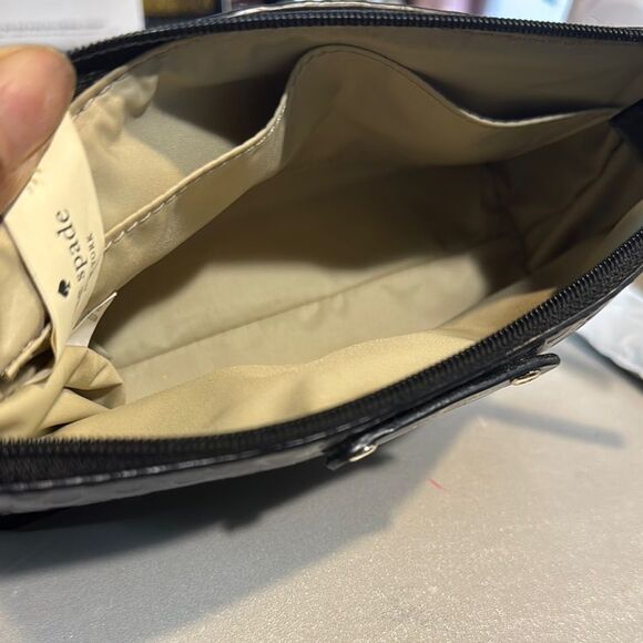 Kate Spade Black Polka Dot Cosmetic Makeup Clutch - Picture 5 of 8